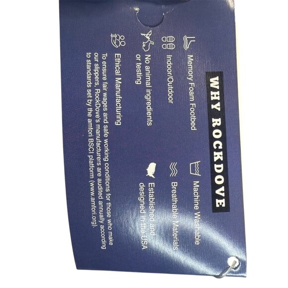 RockDove Two-Tone Men’s Memory Foam Slippers – Gray/Blue – Size Men's 7-8 Cozy - Picture 10 of 11